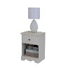 9031062 White 1-Drawer Nightstand - Country Poetry -3