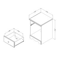 9031062 White 1-Drawer Nightstand - Country Poetry -6