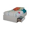 9031080 White Twin Mates Bed with Drawers (39 Inch) - Country Poetry