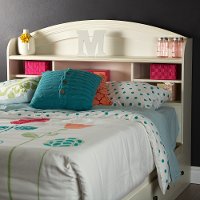 9031093 White Full Bookcase Headboard (54 Inch) - Country Poetry-2