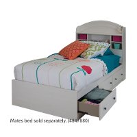 9031098 White Twin Bookcase Headboard (39 Inch) - Country Poetry