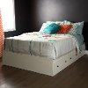 9031211 White Full Mates Bed with 3 Drawers (54 Inch)- Country Poetry-2