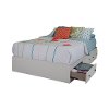 9031211 White Full Mates Bed with 3 Drawers (54 Inch)- Country Poetry-3