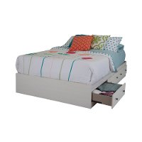 9031211 White Full Mates Bed with 3 Drawers (54 Inch)- Country Poetry-3