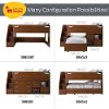 9055082 Cherry Twin Trundle Bed on Casters (39 Inch) - Mobby -3