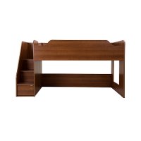 9055087 Cherry Twin Loft Bed with Stairs (39 Inch) - Mobby