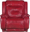 Marsala Red Leather-Match Power Rocker Recliner - Cresent