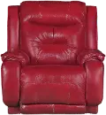 Marsala Red Leather-Match Power Rocker Recliner - Cresent