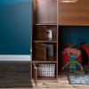 9055A3 Cherry Twin Loft Bed with Trundle and Storage Unit (39 Inch) - Mobby-5