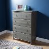 9038034 Gray Maple 4-Drawer Chest - Moonlight