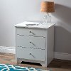 3150060 White Nightstand with Charging Station and Drawers - Vito