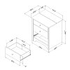 3150060 White Nightstand with Charging Station and Drawers - Vito -5
