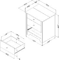 3150060 White Nightstand with Charging Station and Drawers - Vito -5