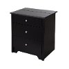 3170060 Black Nightstand with Charging Station with Drawers - Vito -4