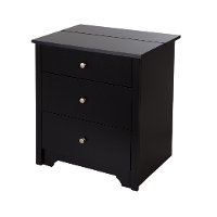 3170060 Black Nightstand with Charging Station with Drawers - Vito-4