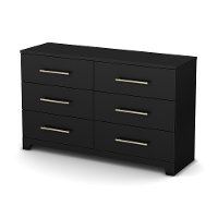 3307010 Black 6-Drawer Double Dresser - Primo