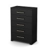 3307035 Black 5-Drawer Chest - Vito -1