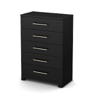 3307035 Black 5-Drawer Chest - Vito
