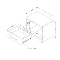3307062 Black 1-Drawer Nightstand - Primo-2