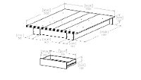 3307A1 Black Full/Queen Platform Bed with Drawer (54/60 Inch) - Primo -3