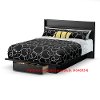 3307B1 Black Full/Queen Headboard (54/60 Inch) - Primo -3
