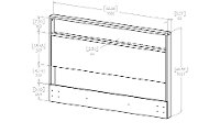 3307B1 Black Full/Queen Headboard (54/60 Inch) - Primo -2