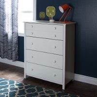 3740034 White 4-Drawer Chest - Little Smileys