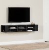 4147677 Black Oak Wall-Mounted Media Console (66 Inch) - City Life