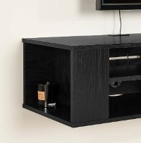 4147677 Black Oak Wall-Mounted Media Console (66 Inch) - City Life -2