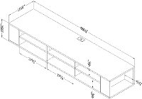 4147677 Black Oak Wall-Mounted Media Console (66 Inch) - City Life -4