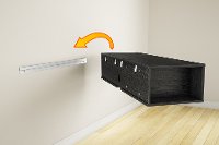 4419677 Chocolate Wall-Mounted Media Console (66 Inch) - City Life -5