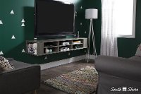 9042677 Gray Maple Wall-Mounted Media Console (66 Inch) - City Life