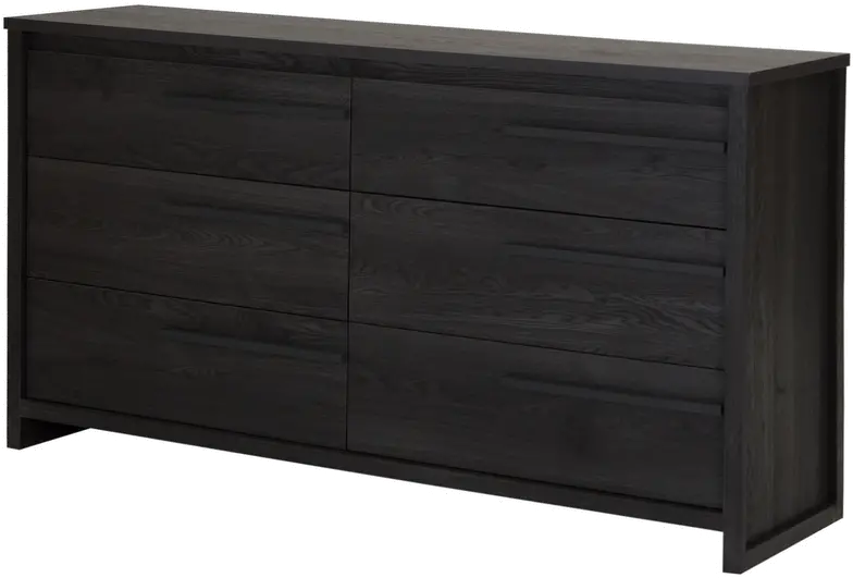 9025010 Gray Oak 6-Drawer Double Dresser - Tao -2