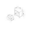9025060 Gray Oak 2-Drawer Nightstand - Tao -2