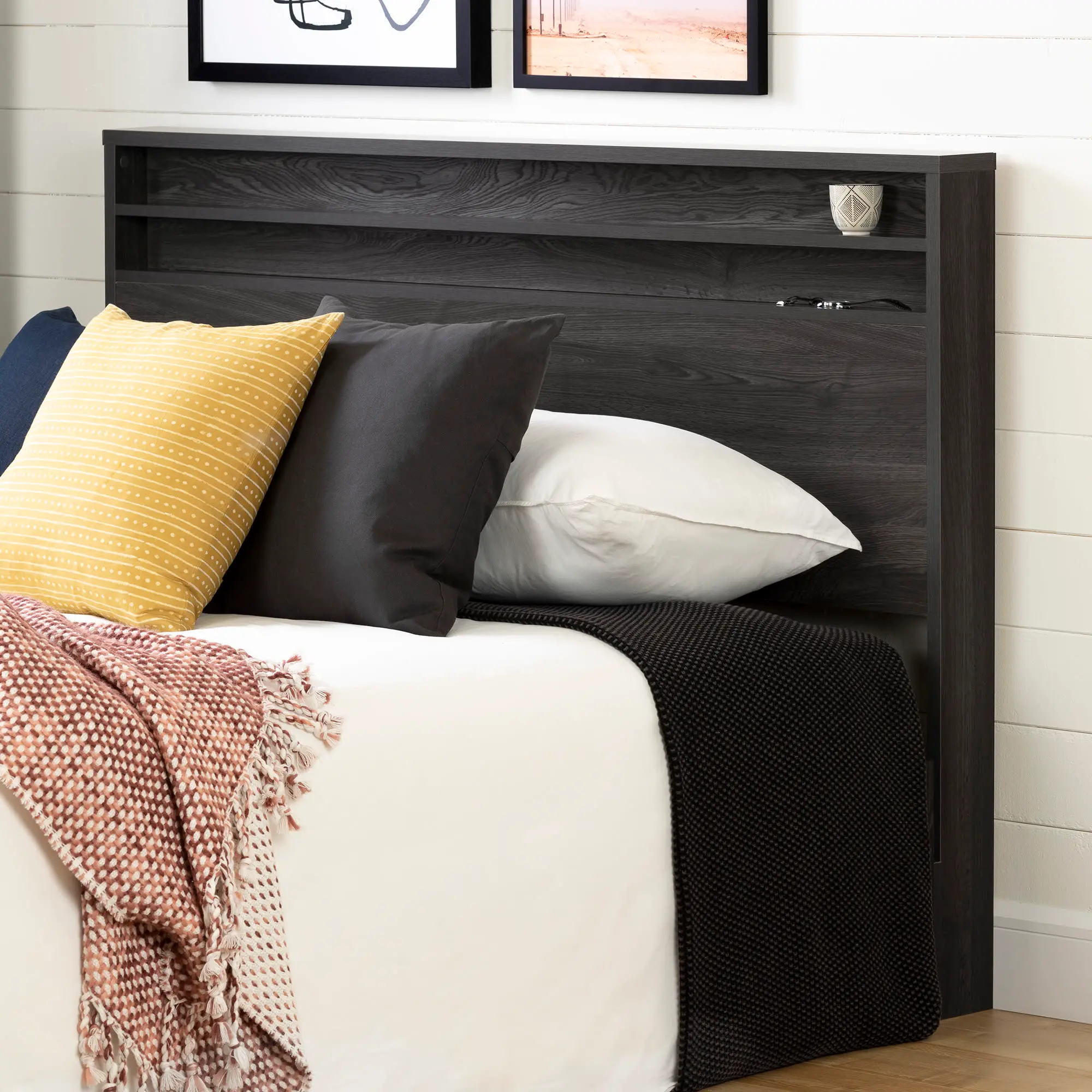 9025261 Gray Oak Queen Headboard (60 Inch) - Tao -1