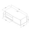 9028674 Chocolate/ Zebrano Media Console (38 Inch) -Agora -5
