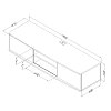 9028676 Chocolate/Zebrano Media Console (56 Inch) - Agora -5