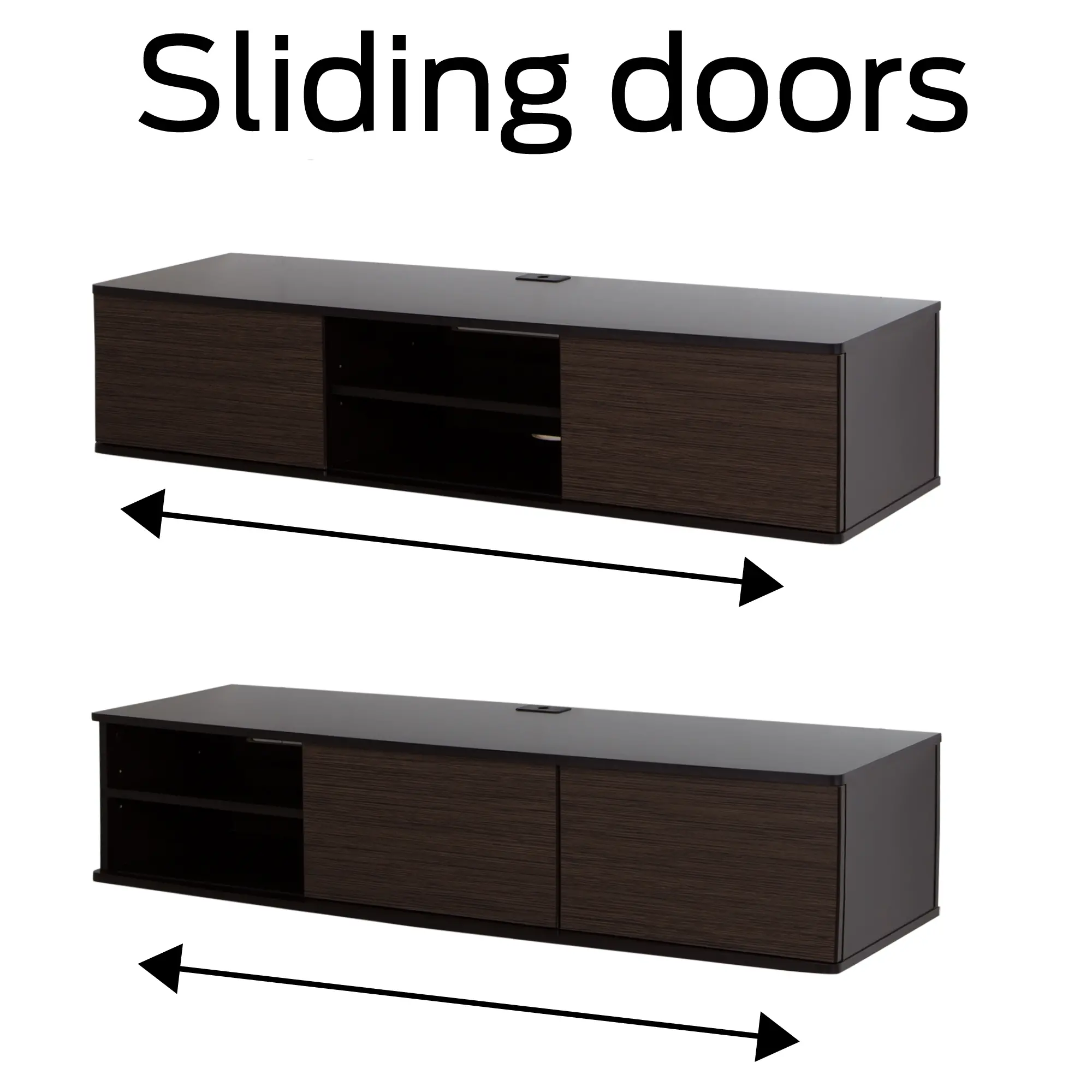 9028676 Chocolate/Zebrano Media Console (56 Inch) - Agora -4