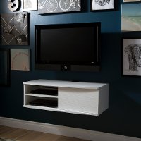 9029674 White Wall-Mounted Media Console (38 Inch) - Agora
