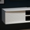 9029676 White Wall-Mounted Media Console (56 Inch) - Agora -3