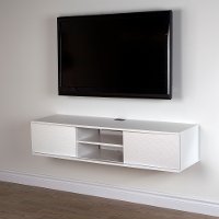 9029676 White Wall-Mounted Media Console (56 Inch) - Agora -2