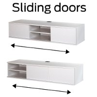 9029676 White Wall-Mounted Media Console (56 Inch) - Agora -4