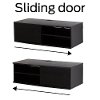 9030674 Black Oak Wall-Mounted Media Console (38 Inch) - Agora -4