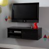 9030674 Black Oak Wall-Mounted Media Console (38 Inch) - Agora