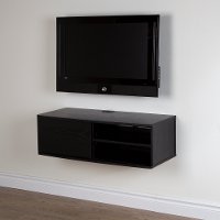9030674 Black Oak Wall-Mounted Media Console (38 Inch) - Agora -2