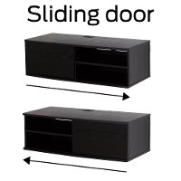9030674 Black Oak Wall-Mounted Media Console (38 Inch) - Agora -4