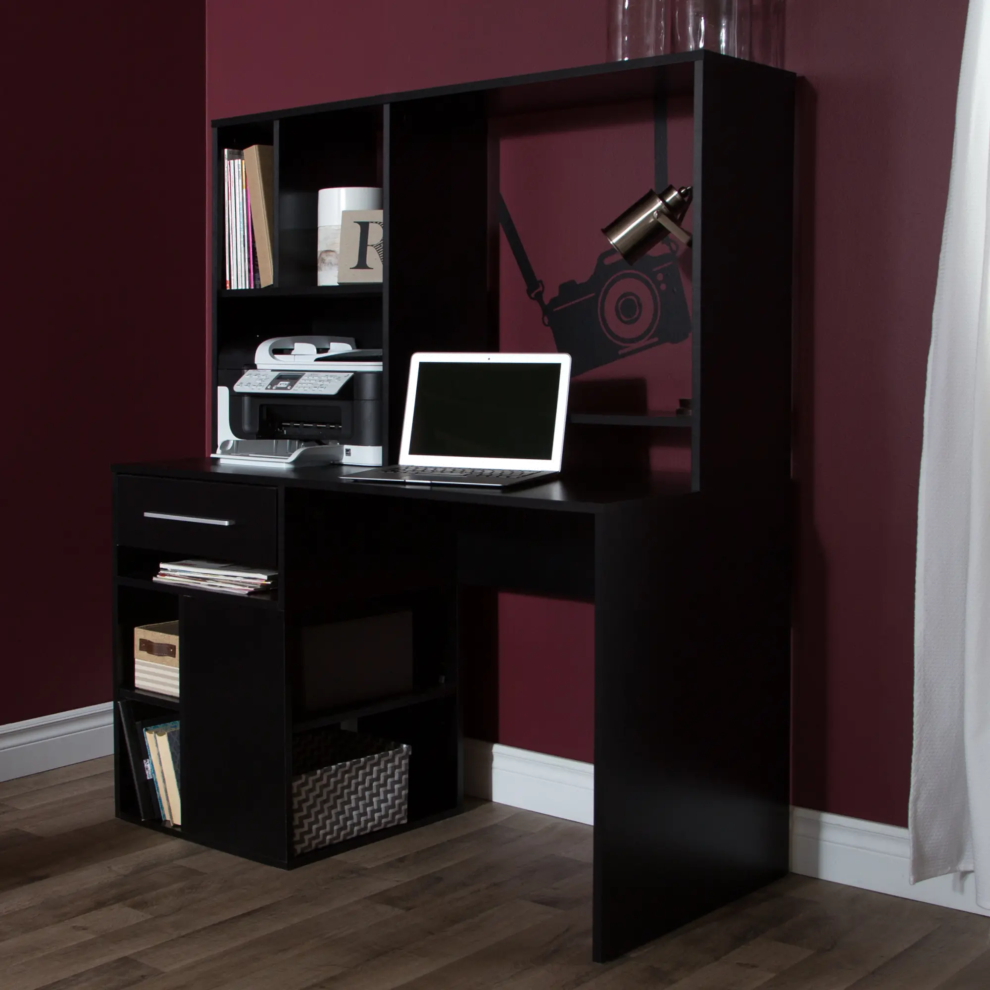 9044070 Annexe Black Home Office Computer Desk-1