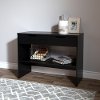 9045630 Black Oak Console Table with 2 Drawers - Flexible