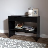 9045630 Black Oak Console Table with 2 Drawers - Flexible