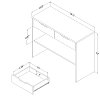 9045630 Black Oak Console Table with 2 Drawers - Flexible -8